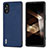 Soft Luxury Leather Snap On Case Cover BH3 for Sony Xperia 5 V Blue
