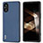 Soft Luxury Leather Snap On Case Cover BH4 for Sony Xperia 5 V Blue