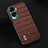 Soft Luxury Leather Snap On Case Cover BH5 for Huawei Honor 90 Lite 5G Brown