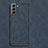Soft Luxury Leather Snap On Case Cover C01 for Samsung Galaxy S21 FE 5G Blue
