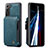 Soft Luxury Leather Snap On Case Cover C01S for Samsung Galaxy S22 5G Blue