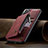 Soft Luxury Leather Snap On Case Cover C03S for Samsung Galaxy S21 FE 5G Red