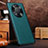 Soft Luxury Leather Snap On Case Cover DL1 for Huawei Mate 60 Cyan