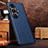 Soft Luxury Leather Snap On Case Cover DL1 for Huawei Nova 11 Blue