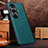 Soft Luxury Leather Snap On Case Cover DL1 for Huawei Nova 11 Cyan