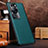 Soft Luxury Leather Snap On Case Cover DL1 for Huawei P60 Cyan