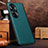 Soft Luxury Leather Snap On Case Cover DL1 for Oppo Reno10 Pro+ Plus 5G Cyan