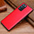 Soft Luxury Leather Snap On Case Cover DL1 for Oppo Reno6 5G Red