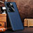 Soft Luxury Leather Snap On Case Cover DL1 for Vivo V27 5G Blue