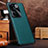 Soft Luxury Leather Snap On Case Cover DL1 for Vivo V27 5G Cyan