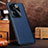 Soft Luxury Leather Snap On Case Cover DL1 for Vivo V27 Pro 5G Blue