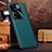 Soft Luxury Leather Snap On Case Cover DL1 for Vivo V27 Pro 5G Cyan
