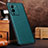 Soft Luxury Leather Snap On Case Cover DL2 for Vivo V25 Pro 5G Green