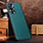 Soft Luxury Leather Snap On Case Cover DL2 for Vivo X70 Pro 5G Cyan