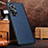 Soft Luxury Leather Snap On Case Cover DL3 for Huawei Honor 50 5G Blue