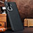 Soft Luxury Leather Snap On Case Cover DL3 for Huawei Honor 80 5G Black