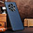 Soft Luxury Leather Snap On Case Cover DL3 for Huawei Honor Magic3 5G Blue