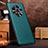 Soft Luxury Leather Snap On Case Cover DL3 for Huawei Honor Magic3 5G Cyan