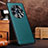 Soft Luxury Leather Snap On Case Cover DL3 for Huawei Honor Magic3 Pro 5G Cyan