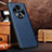 Soft Luxury Leather Snap On Case Cover DL3 for Huawei Honor Magic4 5G Blue