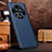 Soft Luxury Leather Snap On Case Cover DL3 for Huawei Honor Magic4 Pro 5G Blue