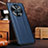 Soft Luxury Leather Snap On Case Cover DL3 for Huawei Honor Magic5 Ultimate 5G Blue