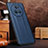 Soft Luxury Leather Snap On Case Cover DL4 for Huawei Honor Magic5 Ultimate 5G Blue