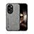 Soft Luxury Leather Snap On Case Cover DY1 for Huawei Honor 100 Pro 5G Gray