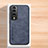 Soft Luxury Leather Snap On Case Cover DY1 for Huawei Honor 70 Pro 5G Blue