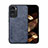 Soft Luxury Leather Snap On Case Cover DY1 for Huawei Honor 90 Lite 5G Blue