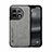 Soft Luxury Leather Snap On Case Cover DY1 for OnePlus 11 5G Gray