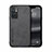 Soft Luxury Leather Snap On Case Cover DY1 for OnePlus 9RT 5G Black