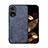 Soft Luxury Leather Snap On Case Cover DY1 for Oppo A18 Blue