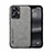 Soft Luxury Leather Snap On Case Cover DY1 for Realme 10 Pro+ Plus 5G Gray