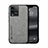 Soft Luxury Leather Snap On Case Cover DY1 for Vivo iQOO 10 5G Gray