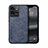 Soft Luxury Leather Snap On Case Cover DY1 for Vivo iQOO 10 Pro 5G Blue