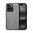 Soft Luxury Leather Snap On Case Cover DY1 for Vivo iQOO 10 Pro 5G Gray