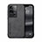 Soft Luxury Leather Snap On Case Cover DY1 for Vivo iQOO 11 5G Black