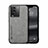 Soft Luxury Leather Snap On Case Cover DY1 for Vivo iQOO Neo7 5G Gray