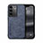 Soft Luxury Leather Snap On Case Cover DY1 for Vivo V27 Pro 5G Blue