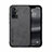 Soft Luxury Leather Snap On Case Cover DY1 for Vivo X70 5G Black