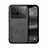 Soft Luxury Leather Snap On Case Cover DY1 for Vivo X80 5G Black