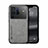 Soft Luxury Leather Snap On Case Cover DY1 for Vivo X80 Pro 5G Gray