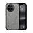 Soft Luxury Leather Snap On Case Cover DY1 for Vivo X90 5G Gray