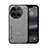 Soft Luxury Leather Snap On Case Cover DY1 for Vivo X90 Pro+ Plus 5G Gray