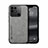 Soft Luxury Leather Snap On Case Cover DY1 for Xiaomi Redmi 10 Power Gray