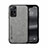 Soft Luxury Leather Snap On Case Cover DY1 for Xiaomi Redmi Note 11 Pro 4G Gray