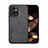 Soft Luxury Leather Snap On Case Cover DY1 for Xiaomi Redmi Note 12 4G Black