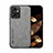 Soft Luxury Leather Snap On Case Cover DY1 for Xiaomi Redmi Note 12 4G Gray