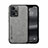 Soft Luxury Leather Snap On Case Cover DY1 for Xiaomi Redmi Note 12 Explorer Gray